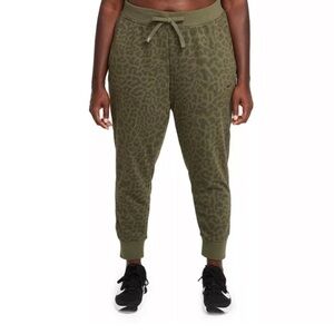 Nike Olive Leopard Print Track Pants